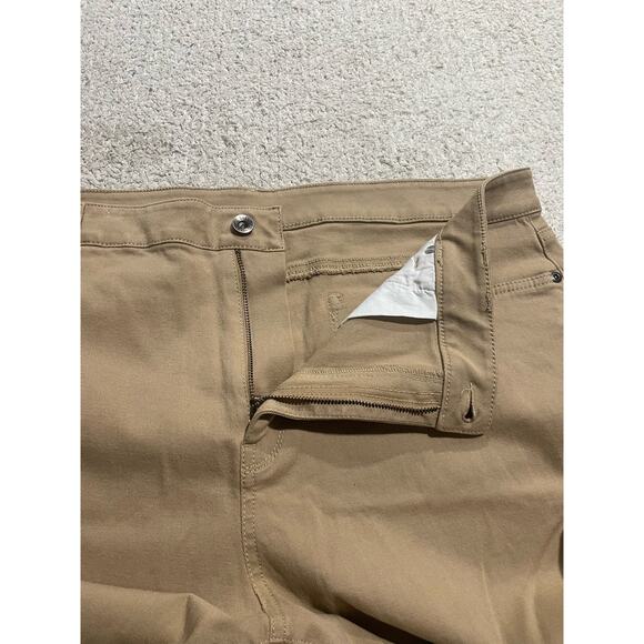 LL Bean Classic Fit Khakis Womens Plus Size 20 M/T Cotton Modal Tencel Tan Pants - Picture 15 of 16
